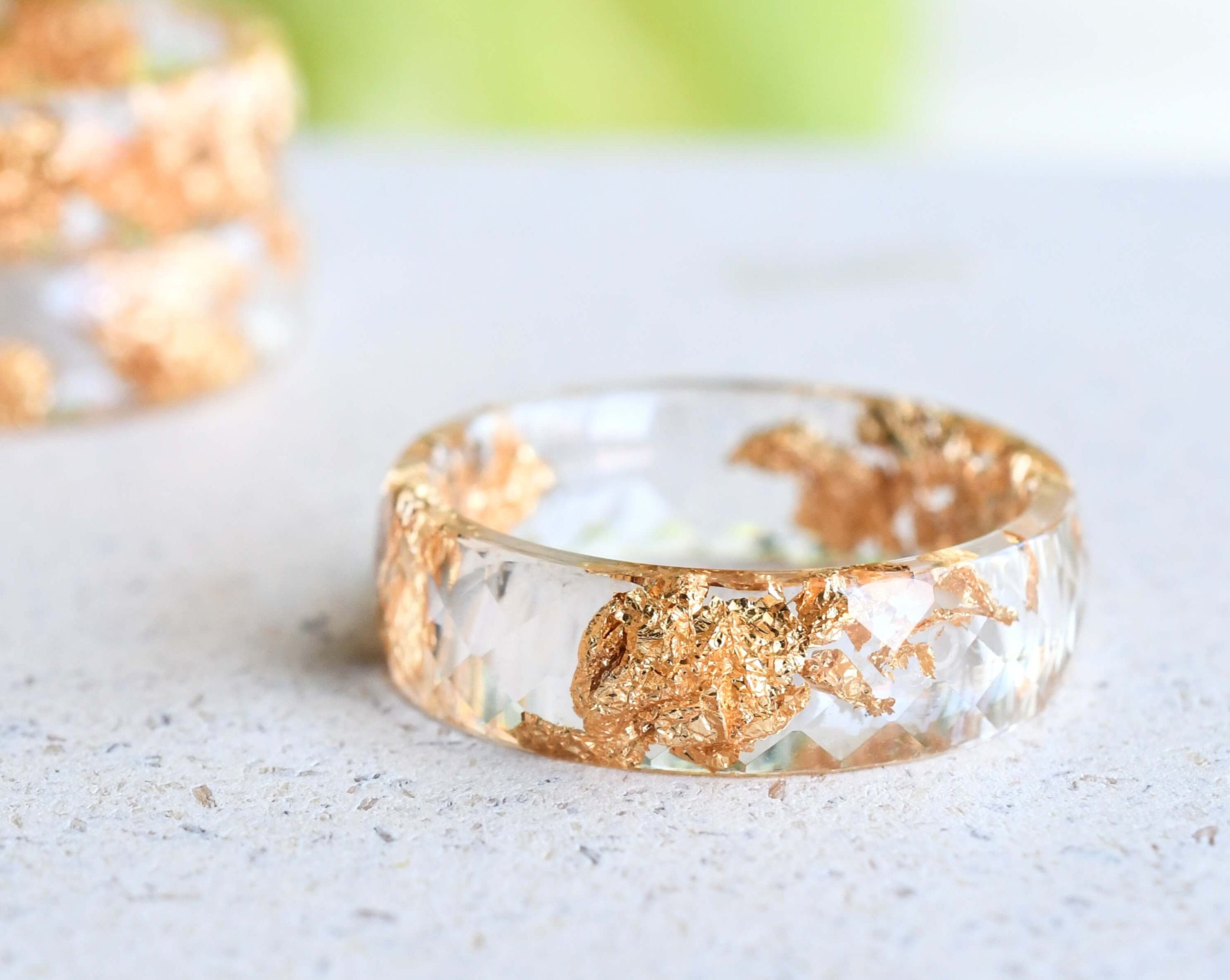 Transparent Gold Leaf Ring – Resity Shop